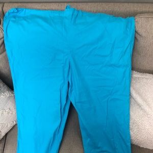 2XL turquoise scrub pants NWT